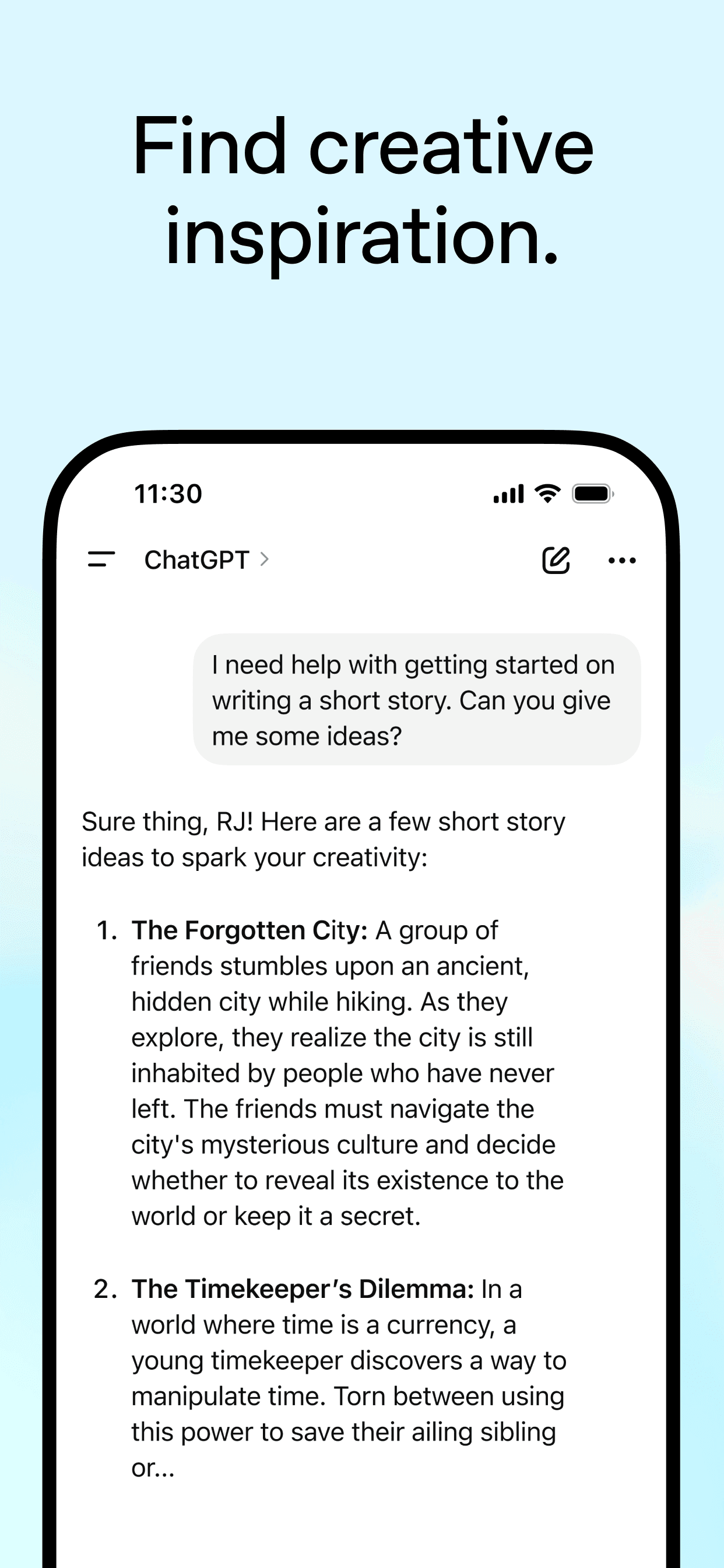 ChatGPT screenshot 3