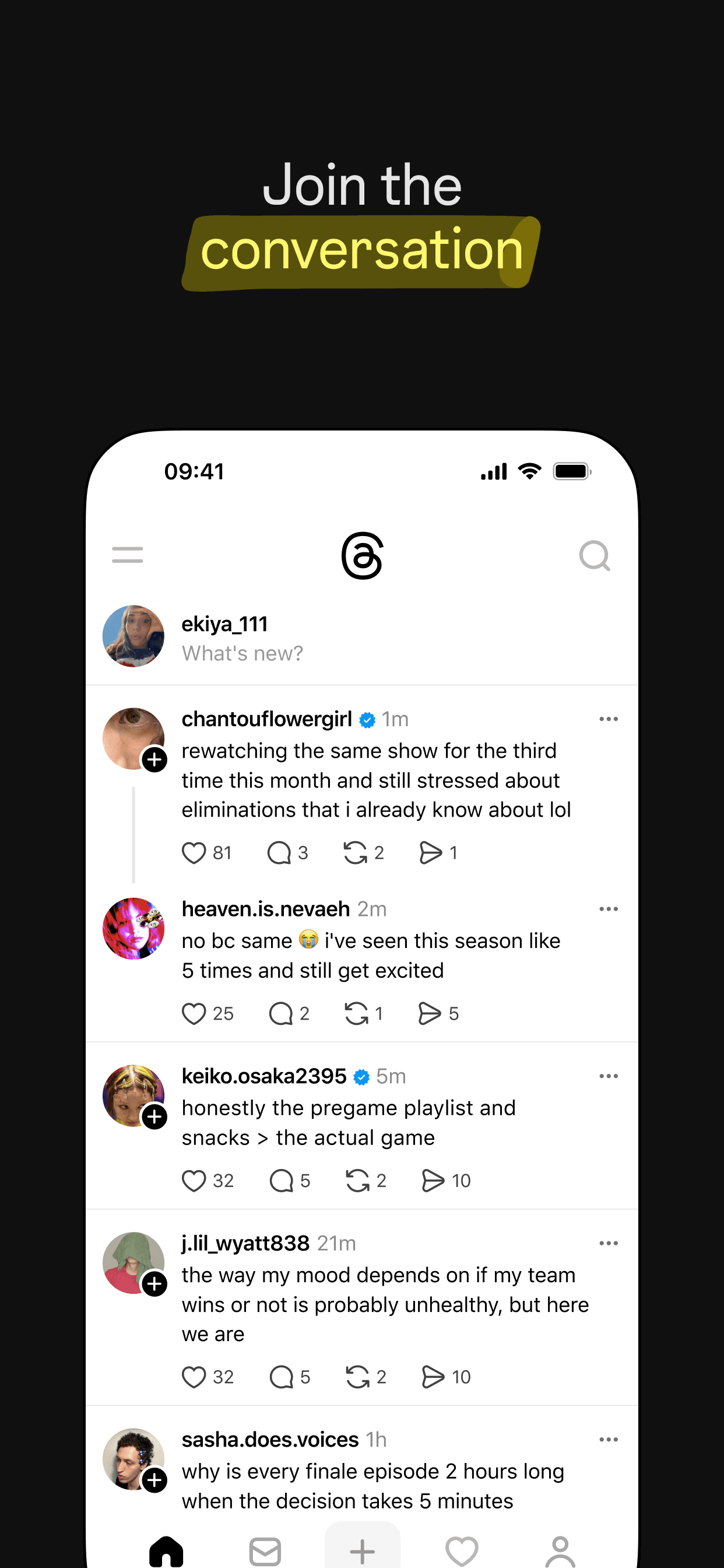 Threads app screenshot